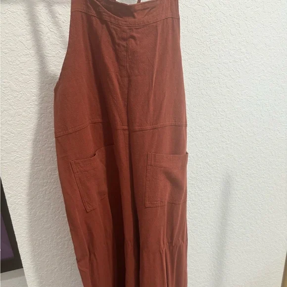 Easel Burnt Orange Adjustable Tie Overalls - Medium - Picture 4 of 4